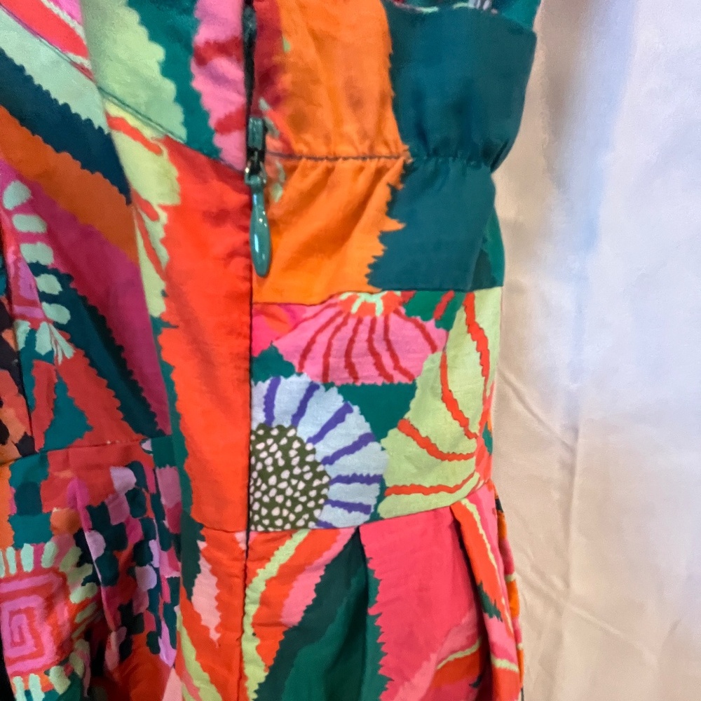 NWT | FARM Rio Pleated Palm Midi Dress | XS - Picture 10 of 13